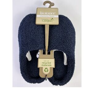 Women's‎ Isotoner Eco Comfort Memory Foam Slippers Navy 6.5-7 Recycled Material